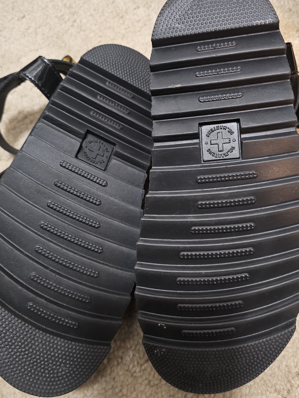 Dr. Martens Classic Patent Black Strappy Sandals - Picture 4 of 8